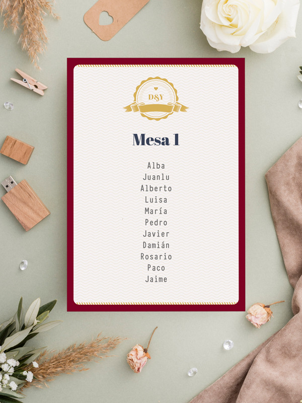 Seating boda Pasaporte viajes