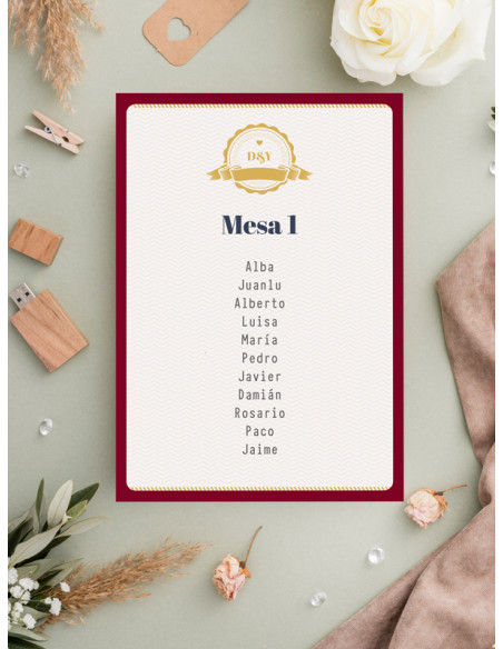 Seating boda Pasaporte viajes