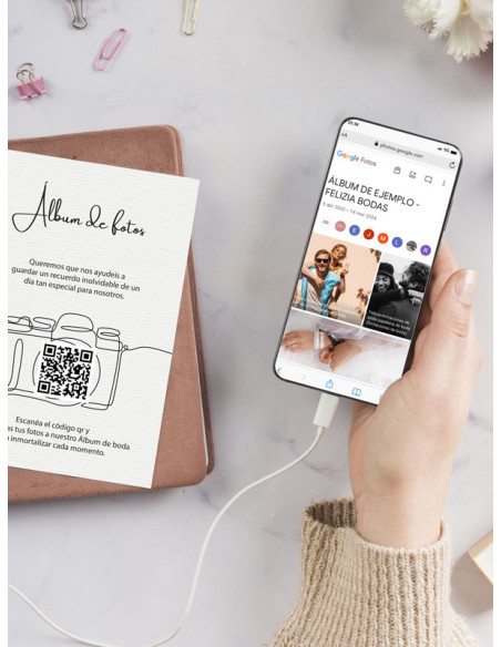 Tarjetas de fotos Boda álbum google modelo Cámara