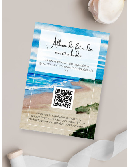 Tarjetas de fotos Boda álbum google modelo Acuarela
