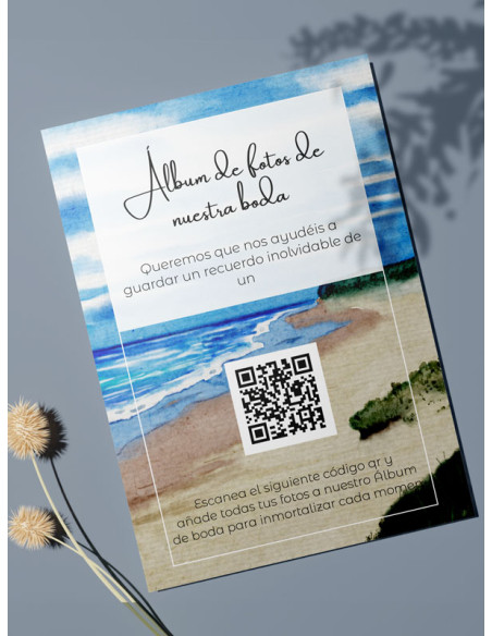 Tarjetas de fotos Boda álbum google modelo Acuarela