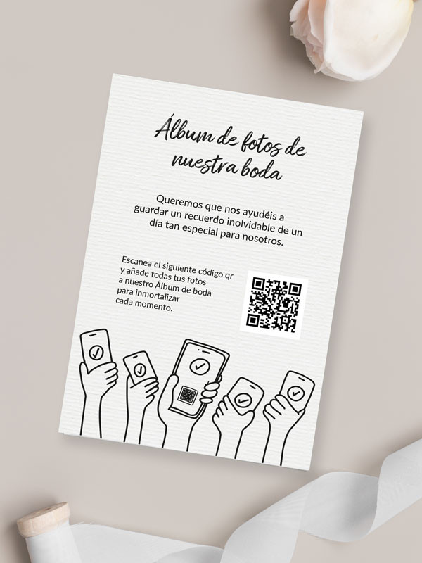 Tarjetas de fotos Boda álbum google modelo Invitados