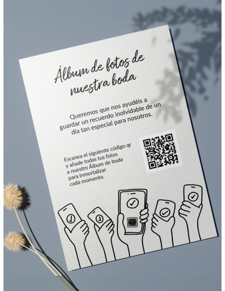 Tarjetas de fotos Boda álbum google modelo Invitados