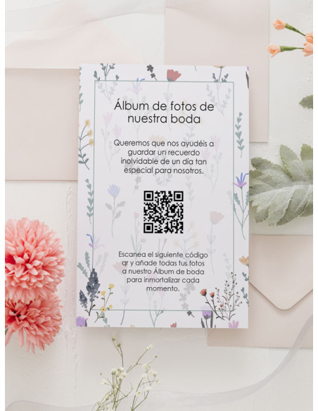 Tarjetas de fotos Boda álbum google modelo Color Spring