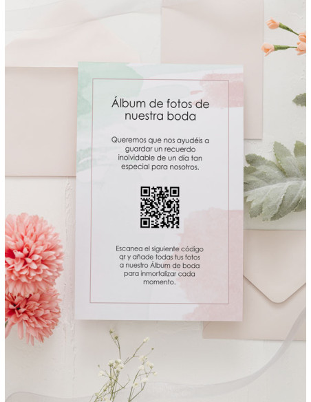 Tarjetas de fotos Boda álbum google acuarela