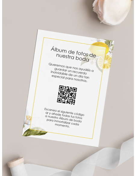 Tarjetas de fotos Boda álbum google modelo Citrus Limones