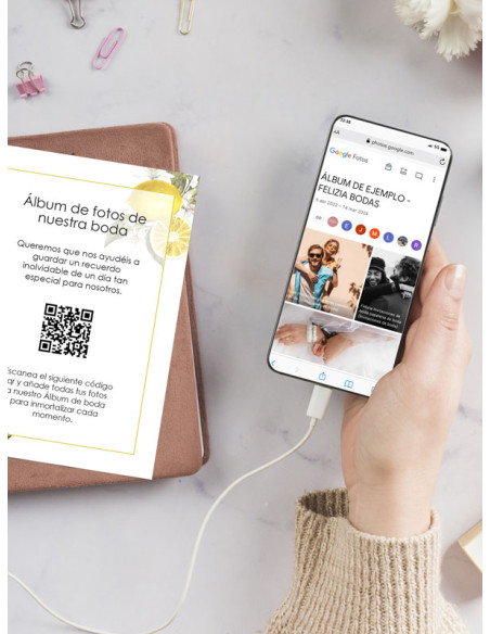 Tarjetas de fotos Boda álbum google limones