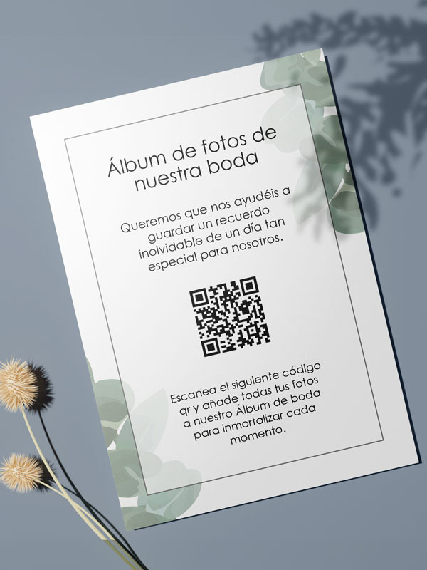 Tarjetas de fotos Boda álbum google Eucalipto