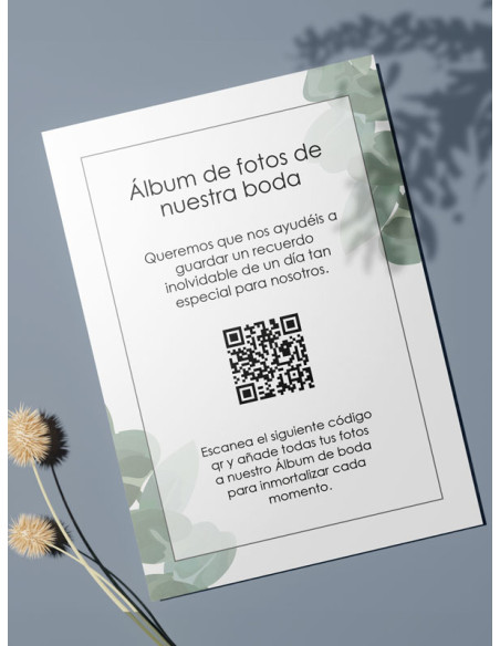 Tarjetas de fotos Boda álbum google Eucalipto