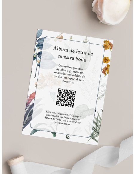 Tarjetas de fotos Boda álbum google modelo Adriana