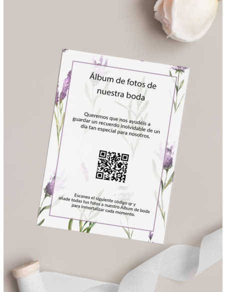 Tarjetas de fotos Boda álbum google modelo Lavanda