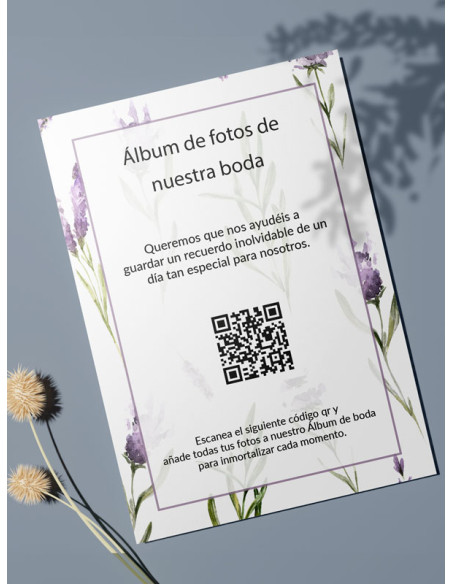 Tarjetas de fotos Boda álbum google lavanda flor
