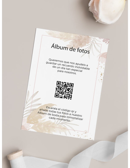 Tarjetas de fotos Boda álbum google modelo Boho
