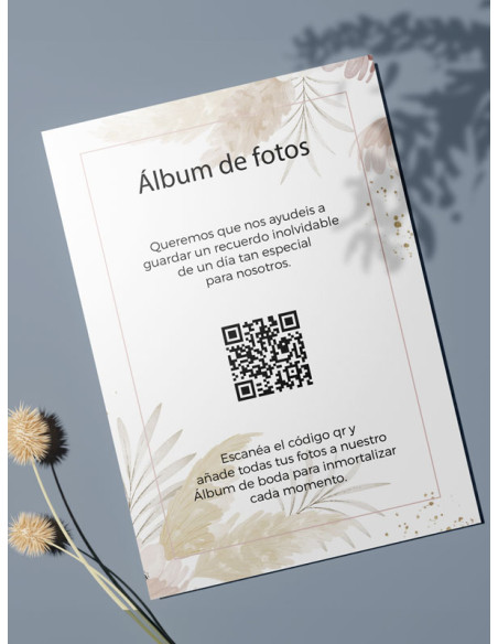 Tarjetas de fotos Boda álbum google modelo Boho