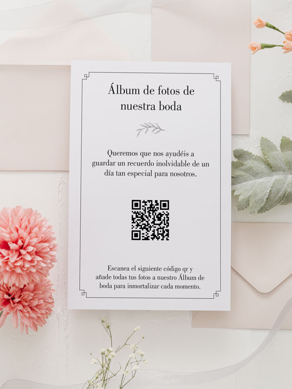 Tarjetas de fotos Boda álbum google minimalista elegante