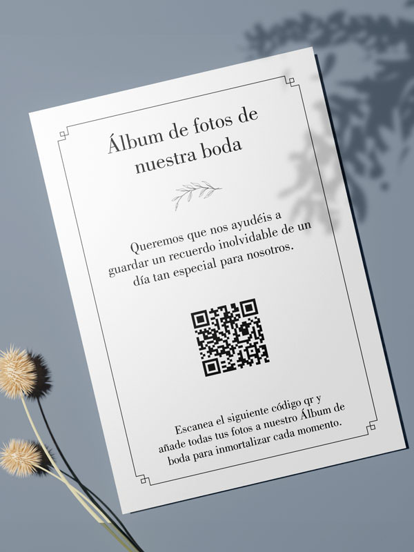 Tarjetas de fotos Boda álbum google Minimalista