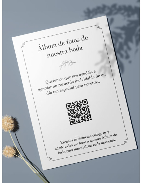 Tarjetas de fotos Boda álbum google Minimalista