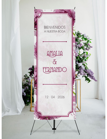 Banners de Bienvenida Bodas modelo Dandelión