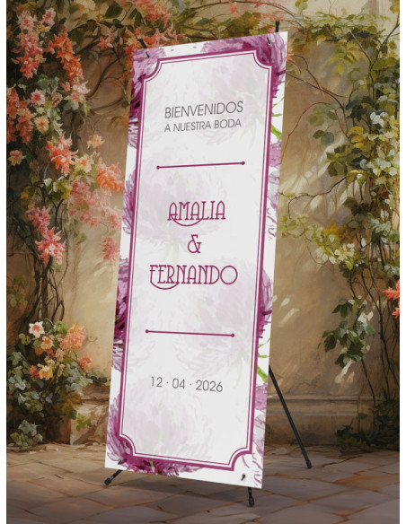 Banners de Bienvenida Bodas modelo Dandelión