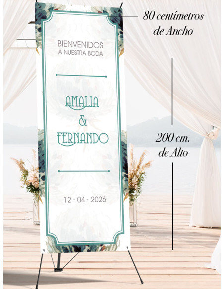 Banners de Bienvenida Bodas modelo Dandelión