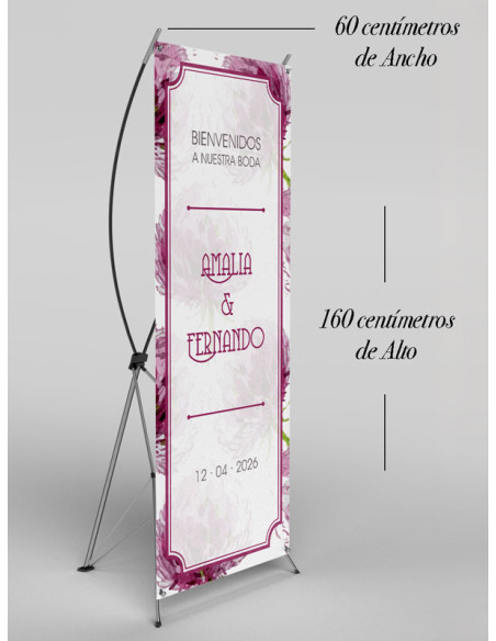 Banners de Bienvenida Bodas modelo Dandelión
