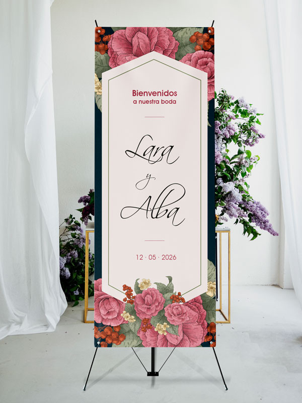 Banners de Bienvenida Bodas modelo Cocó