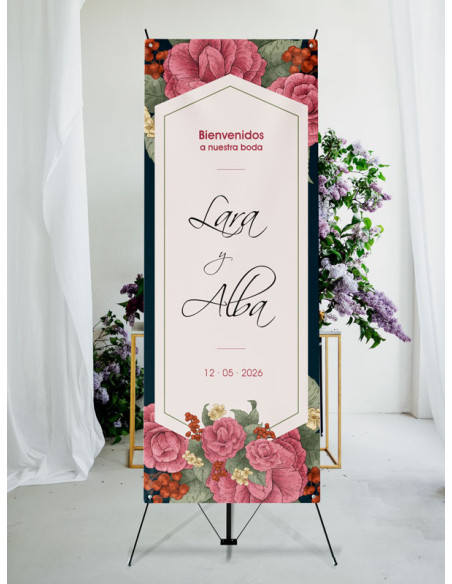Banners de Bienvenida Bodas modelo Cocó