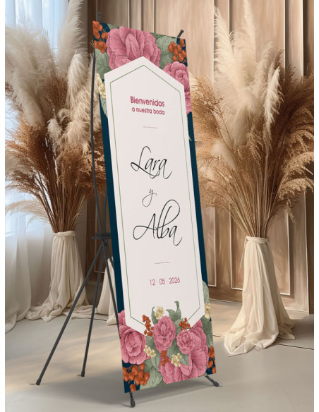 Banners de Bienvenida Bodas modelo Cocó