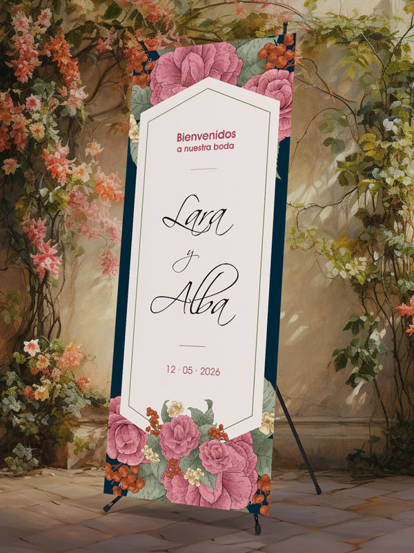 Banners de Bienvenida Bodas modelo Cocó