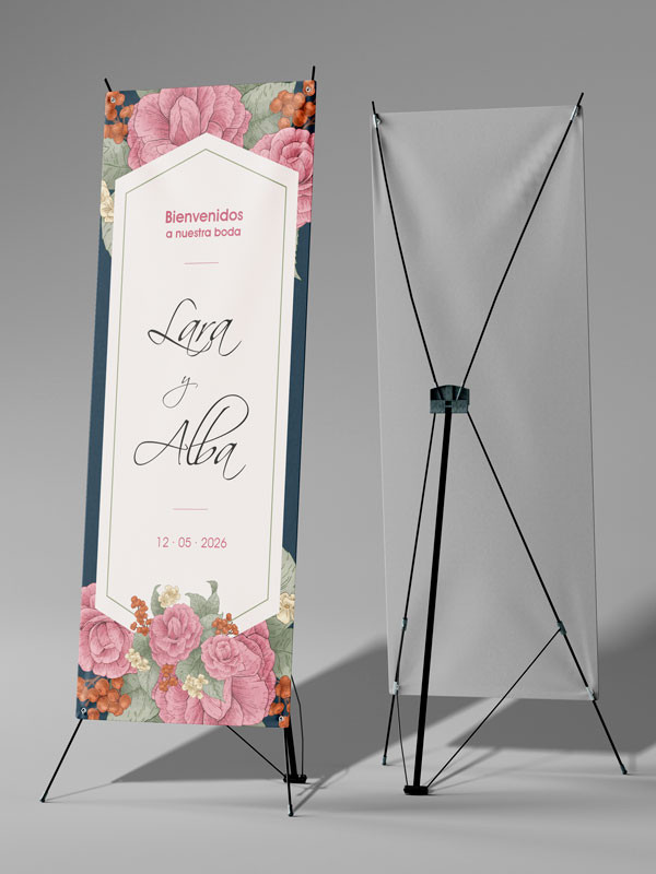 Banners de Bienvenida Bodas modelo Cocó