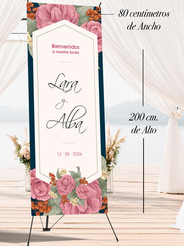 Banners de Bienvenida Bodas modelo Cocó