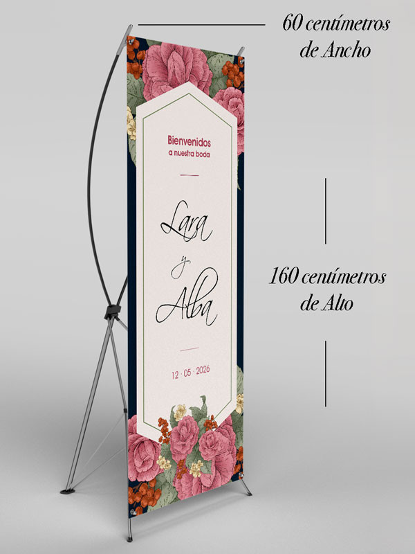 Banners de Bienvenida Bodas modelo Cocó
