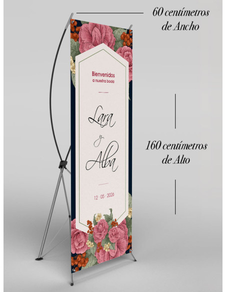 Banners de Bienvenida Bodas modelo Cocó