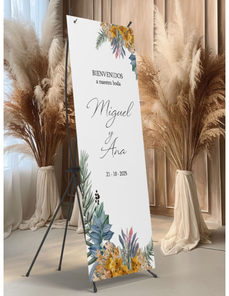 Banners de Bienvenida Bodas modelo Adriana