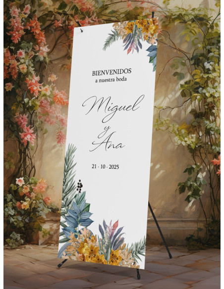 Banners de Bienvenida Bodas modelo Adriana