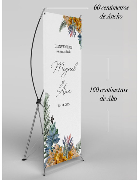 Banners de Bienvenida Bodas modelo Adriana