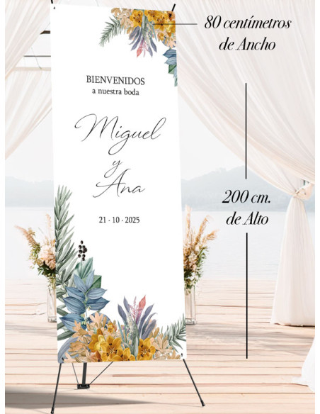 Banners de Bienvenida Bodas modelo Adriana