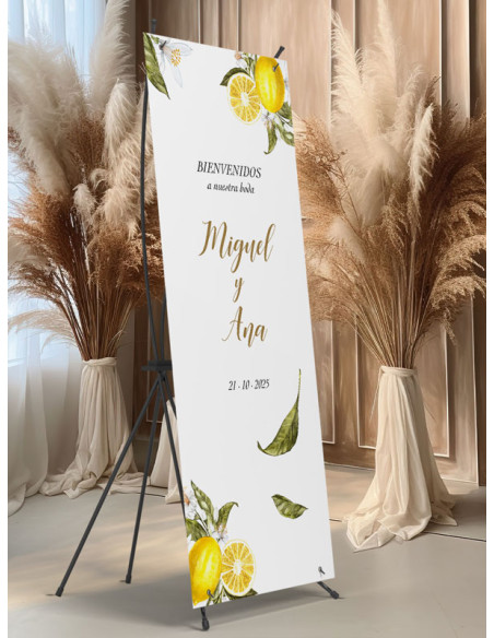 Banners de Bienvenida Bodas modelo Citrus Limones