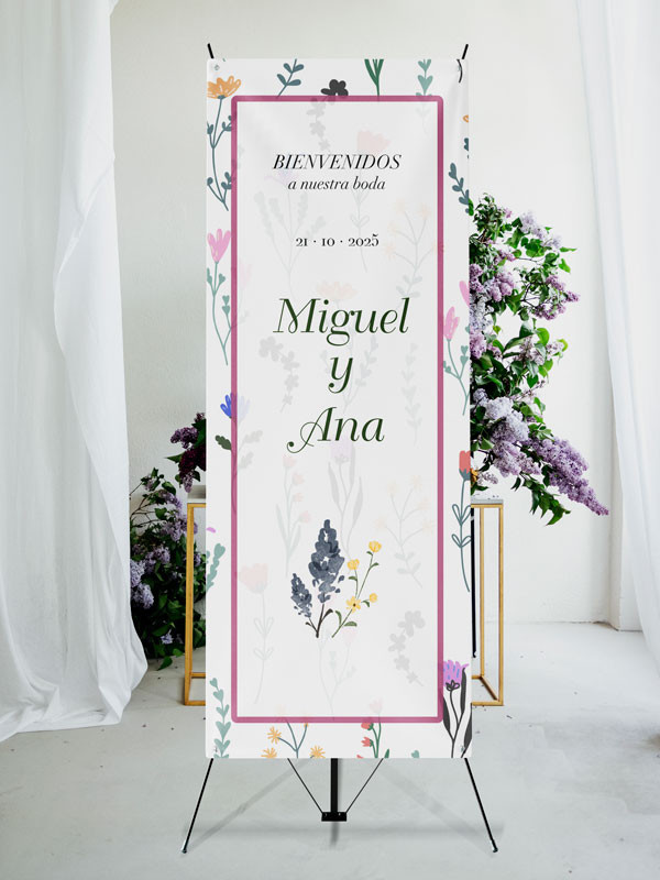 Banners de Bienvenida Bodas Color Spring