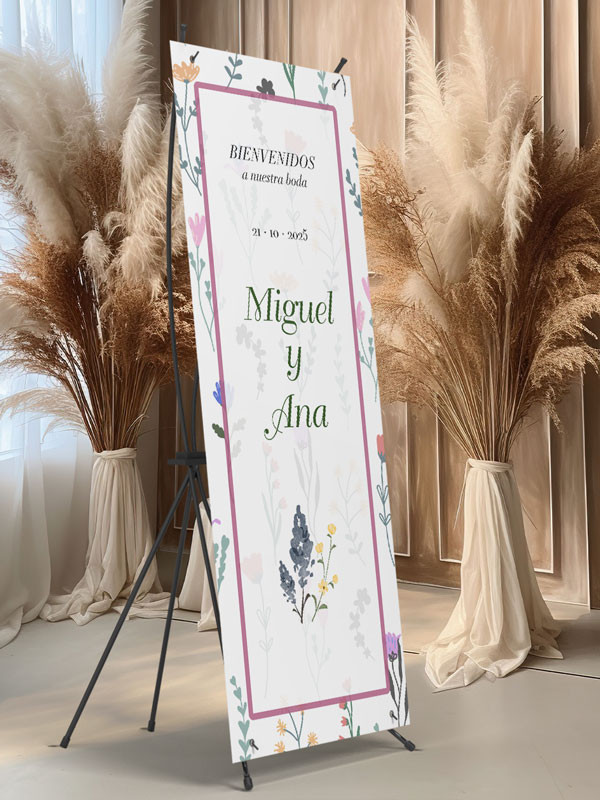 Banners de Bienvenida Bodas Color Spring