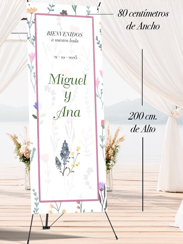 Banners de Bienvenida Bodas Color Spring