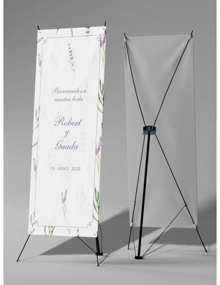 Banners de Bienvenida Bodas modelo Lavanda