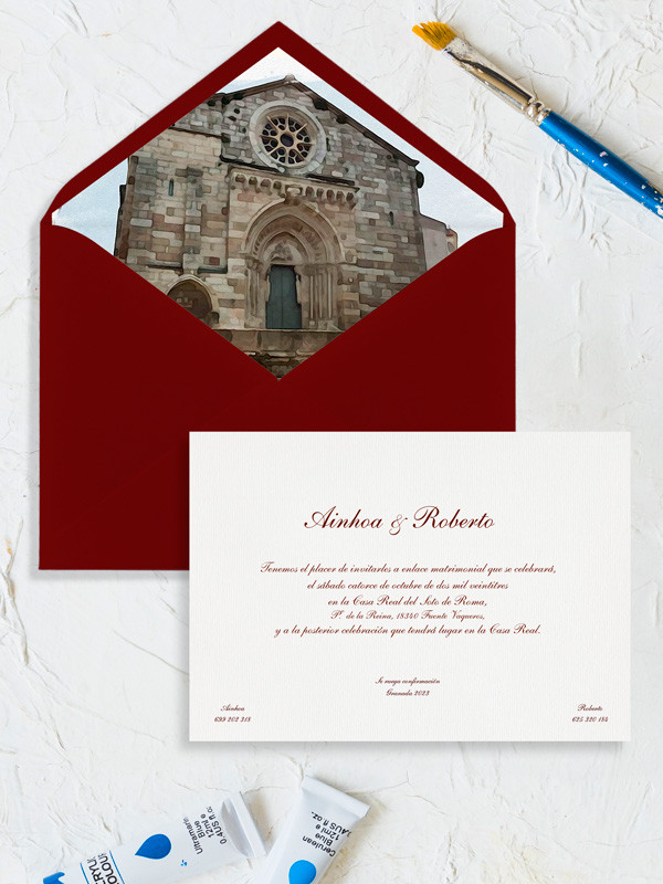 Invitaciones boda acuarela Iglesia de...