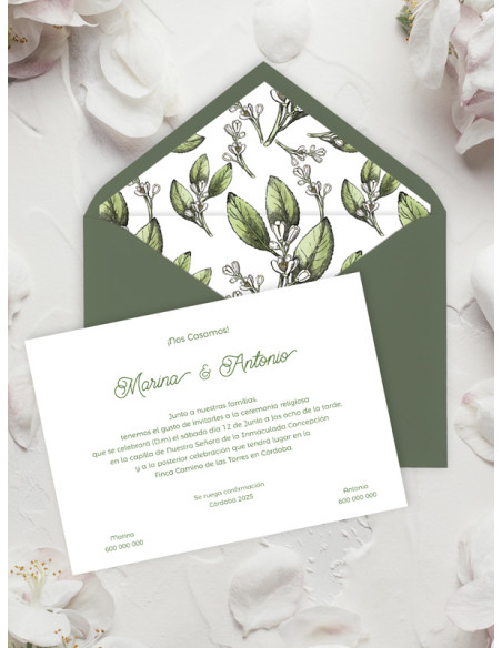 Invitación de boda azaar