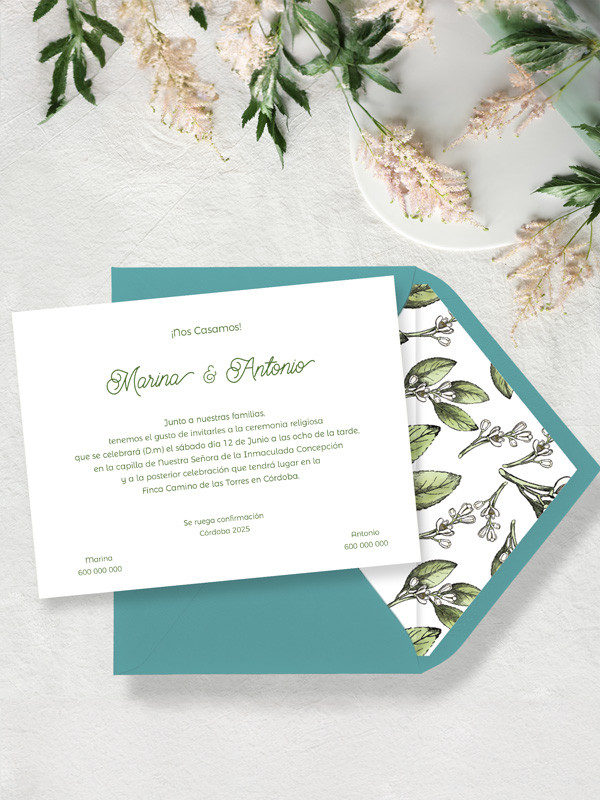 Invitación de boda baratas
