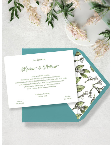 Invitación de boda baratas