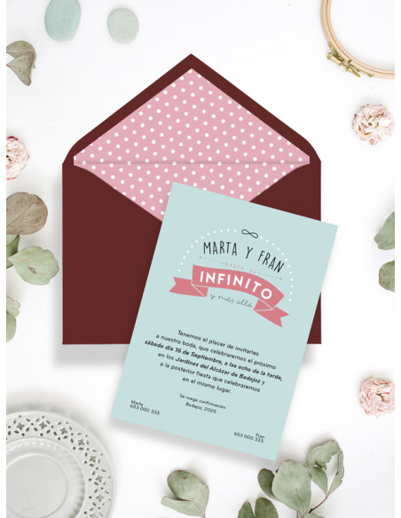 invitaciones de boda topos
