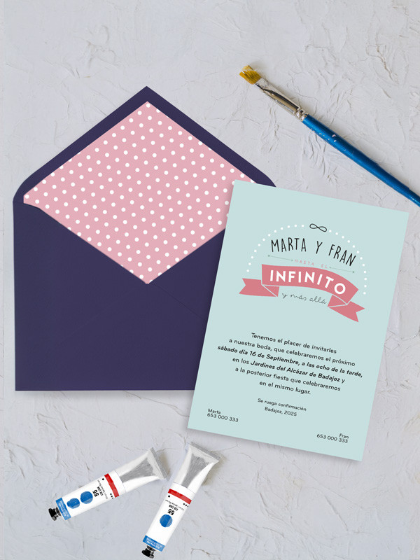 invitaciones de boda topos originales