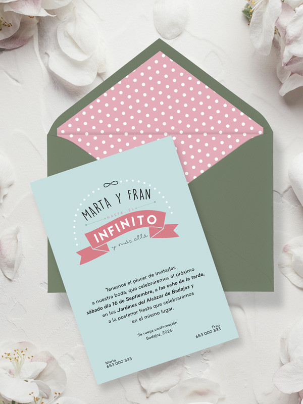 invitaciones de boda lunares originales