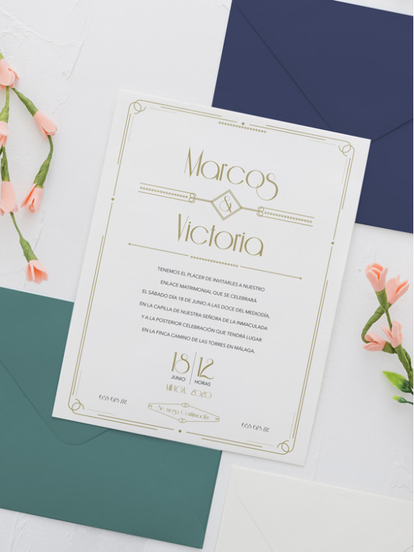 invitaciones de boda estilo vintage originales